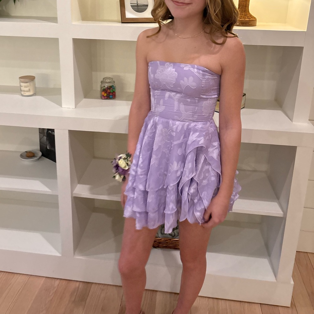 Lucy in the Sky Lilac strapless Dress